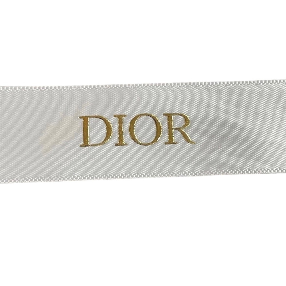 New DIOR Authentic White Satin Ribbon Gold Logo Lettering 70” - Picture 3 of 7